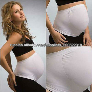 A barriga de maternidade sem emenda anti-irradiação une branco/preto com nylon